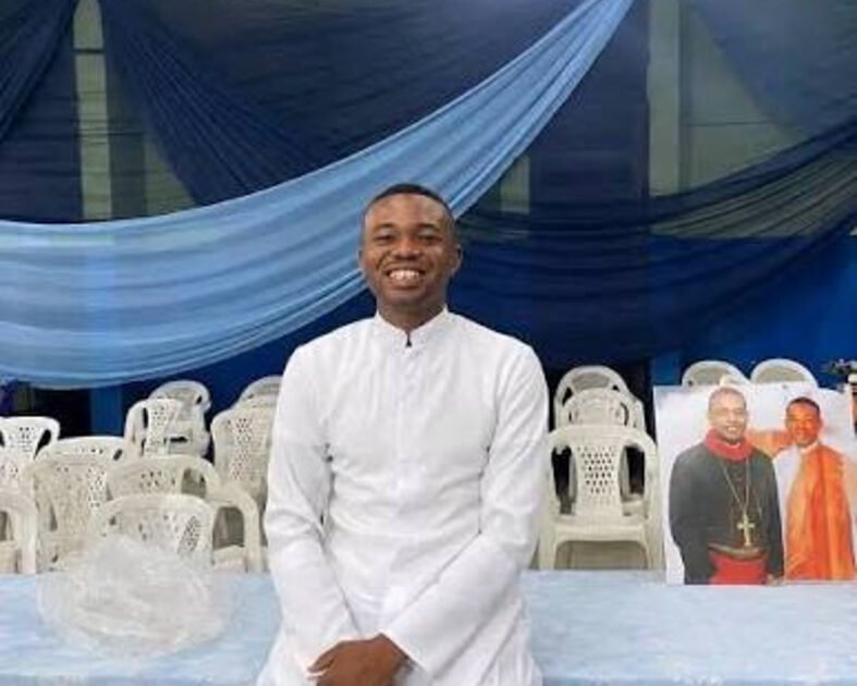 Seminarian Kelvin Ochai after his safe return