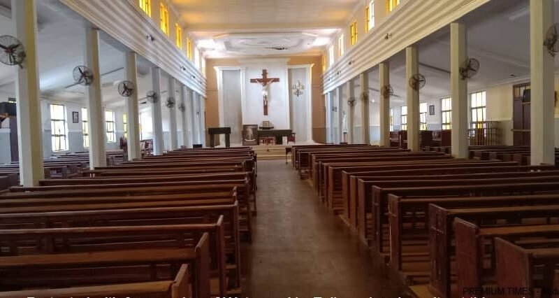 Catholic church interior used as contextual image for Enugu abduction report
