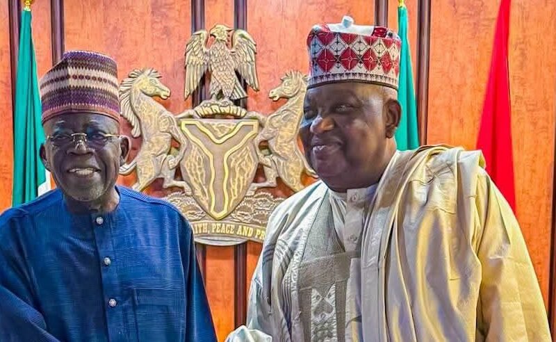 Rufai Hanga and President Bola Tinubu in a source-origin photo used for the resignation report