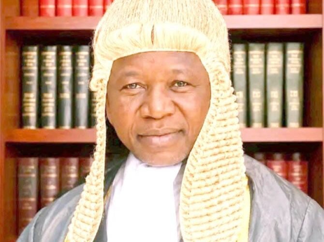 Justice Faruk Hassan Bunza in judicial robes
