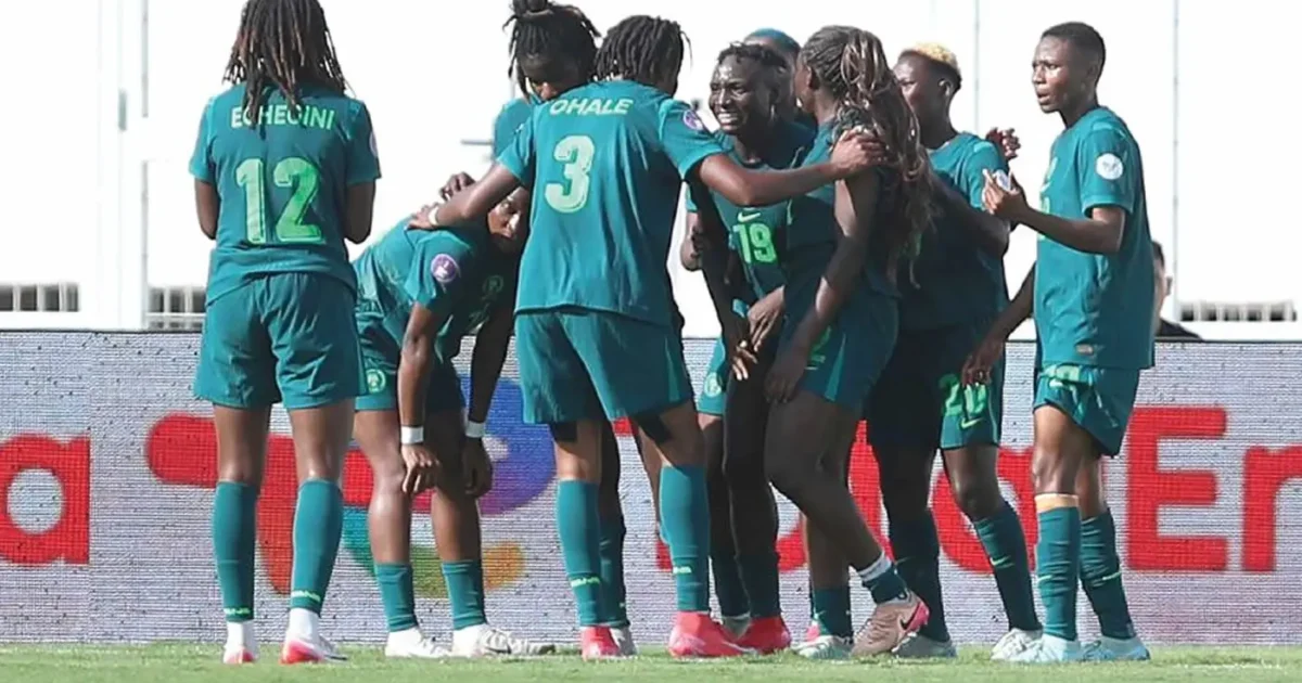 Super Falcons players during a WAFCON match