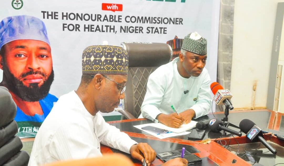 Niger State health officials at a media briefing