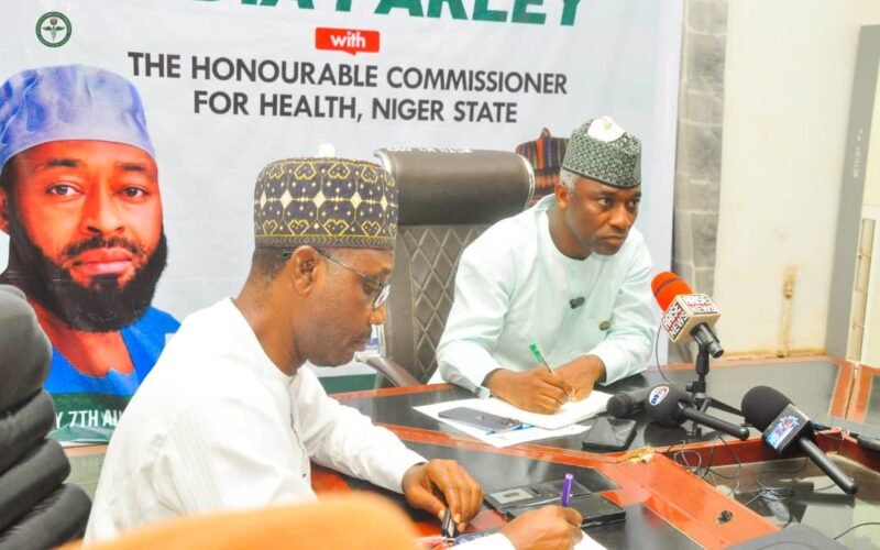 Niger State health officials at a media briefing