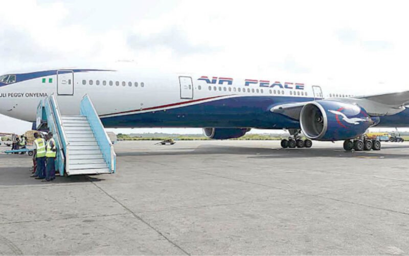 Air Peace aircraft at an airport, used as a contextual image for flight disruptions