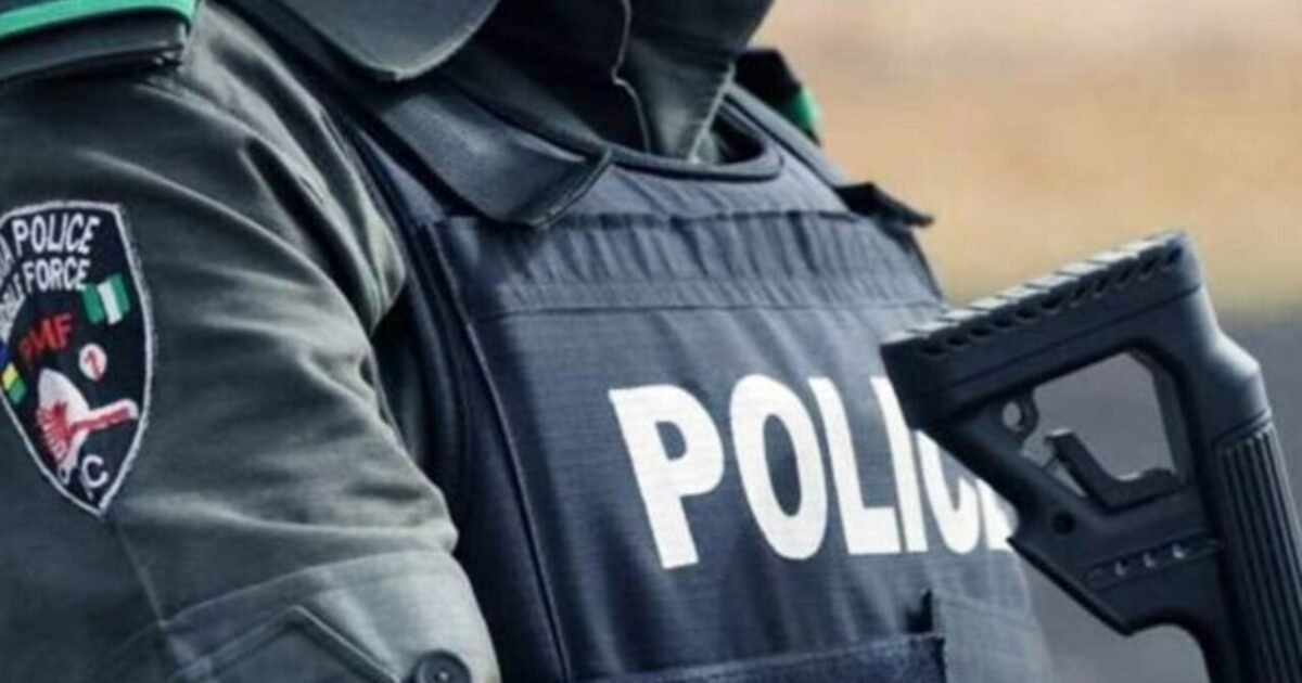 Nigerian police officer in tactical vest, used as a contextual image for a Sokoto police rescue story