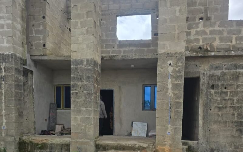 Uncompleted building shown in Daily Post report on suspected Ogun baby factory police raid