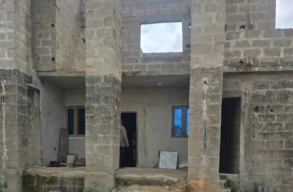 Uncompleted building shown in Daily Post report on suspected Ogun baby factory police raid