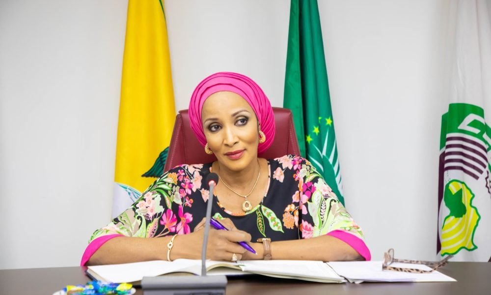 Bianca Odumegwu-Ojukwu seated at a meeting