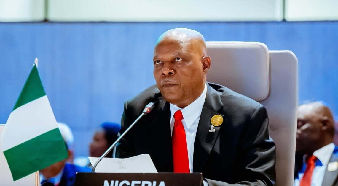 Vice President Kashim Shettima at an African Union meeting in Luanda