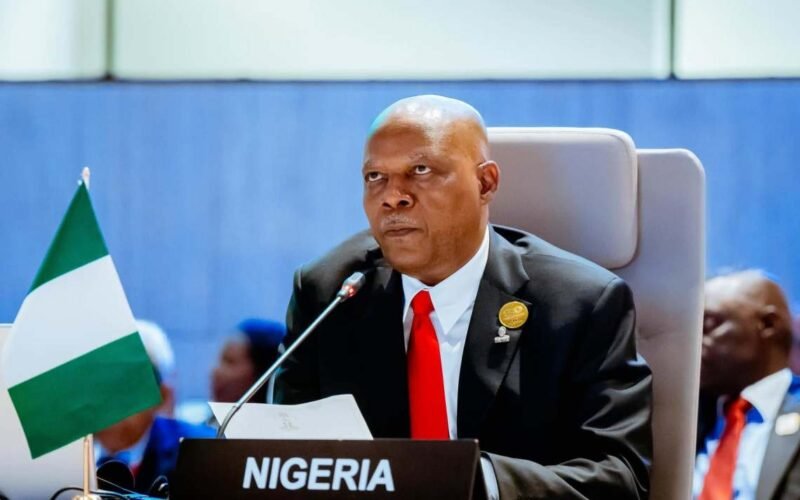 Vice President Kashim Shettima at an African Union meeting in Luanda