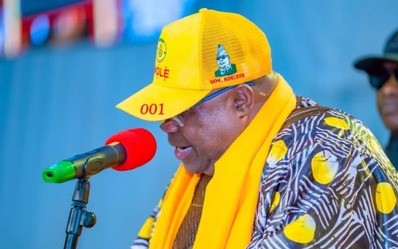 Source-origin Punch photo of Governor Ademola Adeleke, used contextually because the story centres on his inquiry announcement after election-period violence.