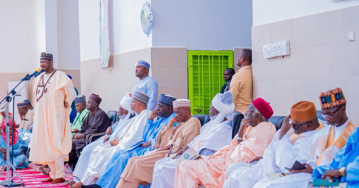 Katsina Governor Dikko Radda addressing people at a public event