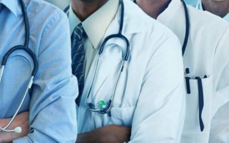 Doctors in white coats used as a contextual image for a medical labour story