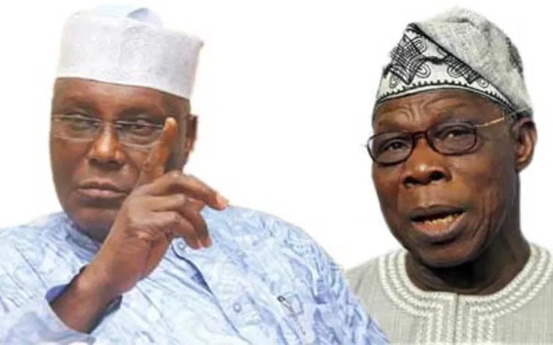 Source-origin Vanguard photograph of Atiku Abubakar and Olusegun Obasanjo used as a contextual image because both men are central to the remarks.