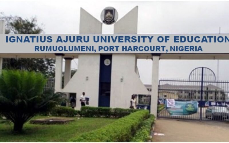 Entrance to Ignatius Ajuru University of Education in Rumuolumeni, Port Harcourt; this image does not show the reported cult clash or gunshots.