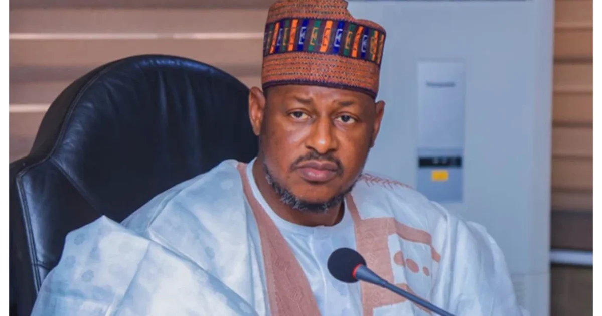 Katsina State Governor Dikko Radda seated at a meeting