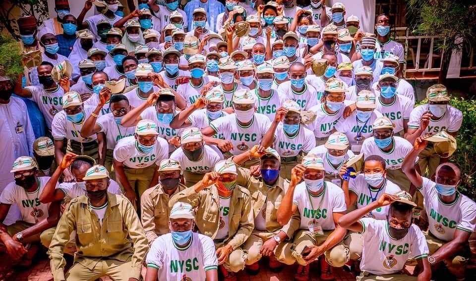 NYSC corps members during an orientation exercise, used as a contextual image for the Kogi abduction report