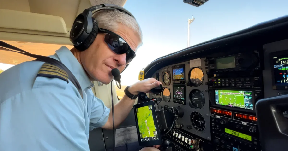 Kevin Rideout seated in an aircraft cockpit, used as a contextual image for his reported release from captivity in Niger.