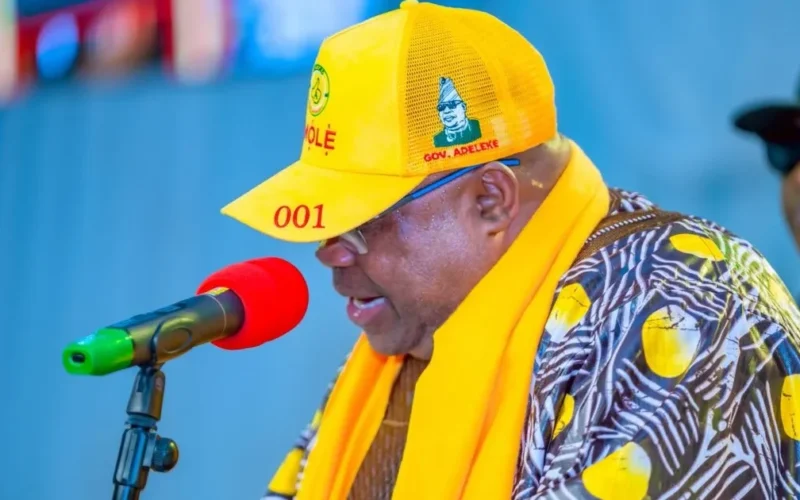 Governor Ademola Adeleke at a campaign event in Osun State