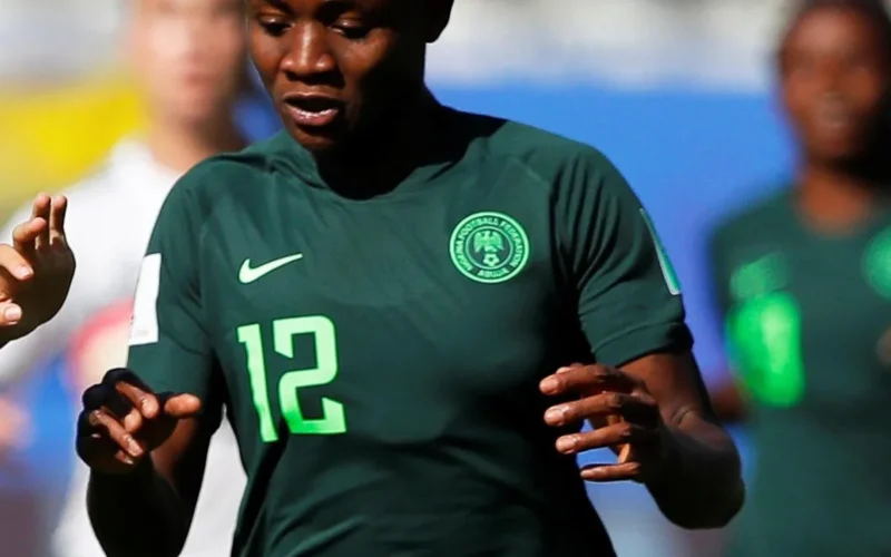 Source-origin Daily Post photograph of Super Falcons forward Uchenna Kanu used as a contextual image because she is central to the preview and fan-support comments.