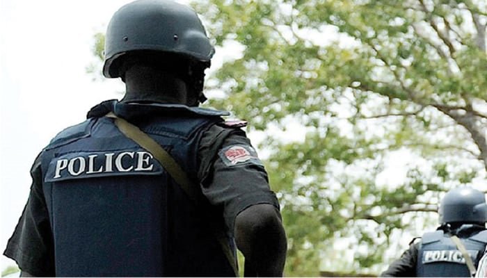 Police officers on duty in Nigeria.