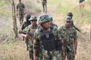 Troops in a rural area during the Anambra IPOB/ESN operation reported by Daily Post