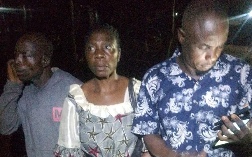 Source-origin Premium Times photograph described as some of the rescued kidnap victims; accepted as an exact image for the Edo highway rescue.