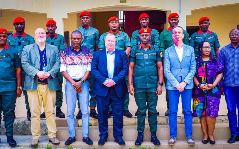 UNODC delegation and NSCDC Mining Marshals during a meeting in Abuja