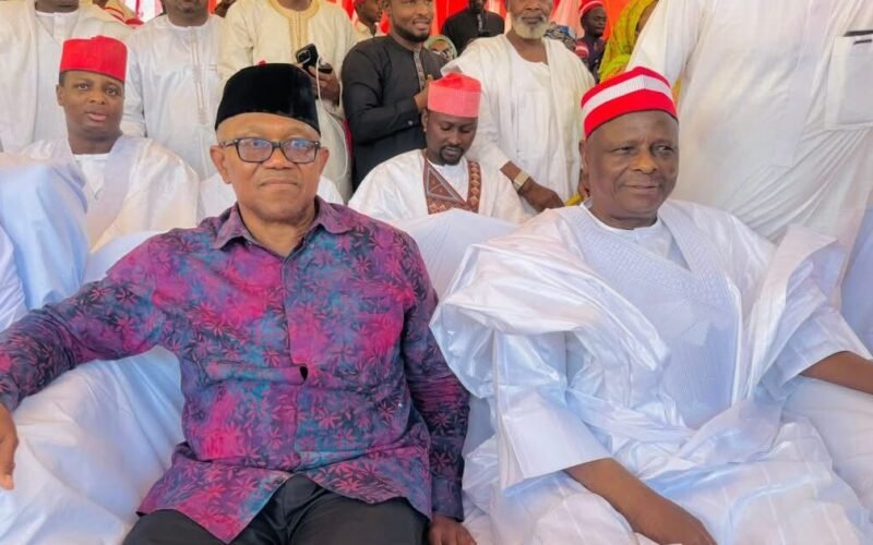 Peter Obi and Rabiu Kwankwaso seated together