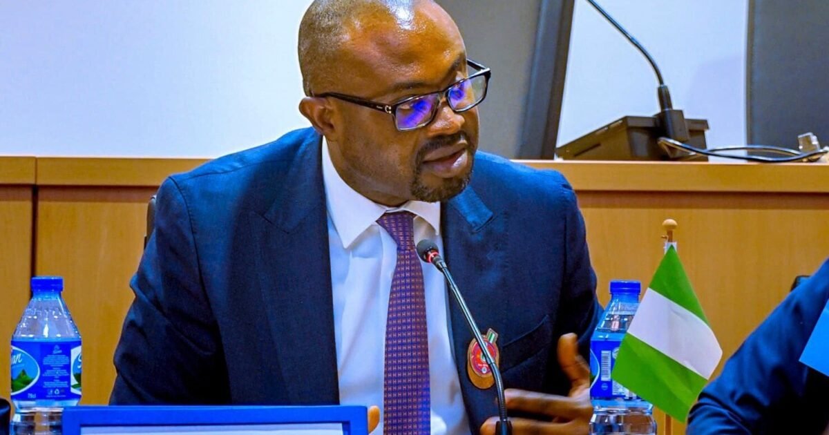 Interior Minister Olubunmi Tunji-Ojo at an official meeting