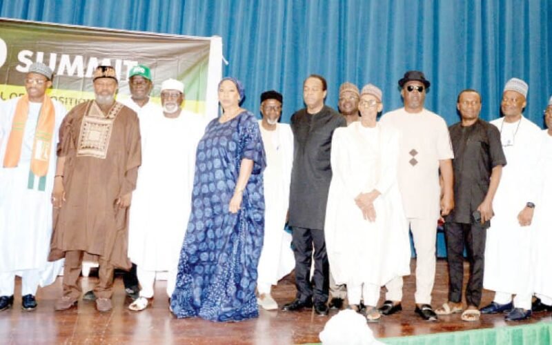 Opposition party representatives at a G100 summit in Abuja