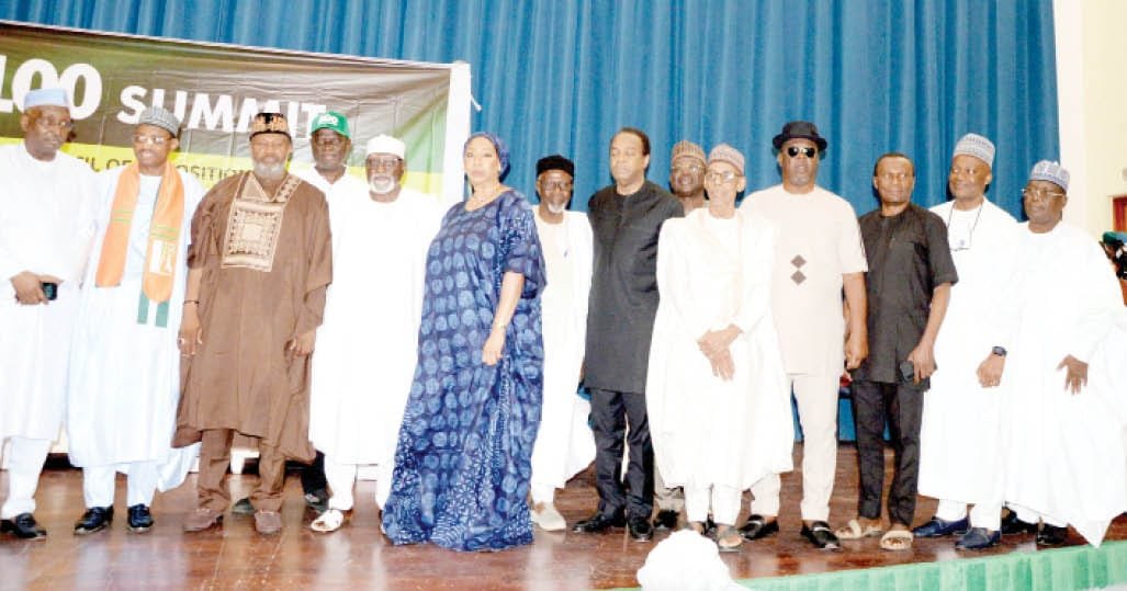 Opposition party representatives at a G100 summit in Abuja