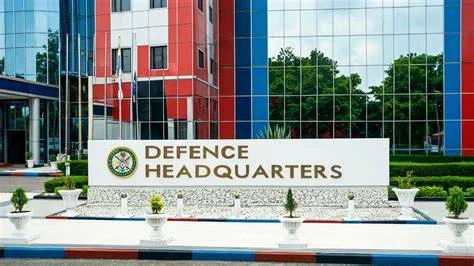 Sign at Nigeria Defence Headquarters in Abuja.