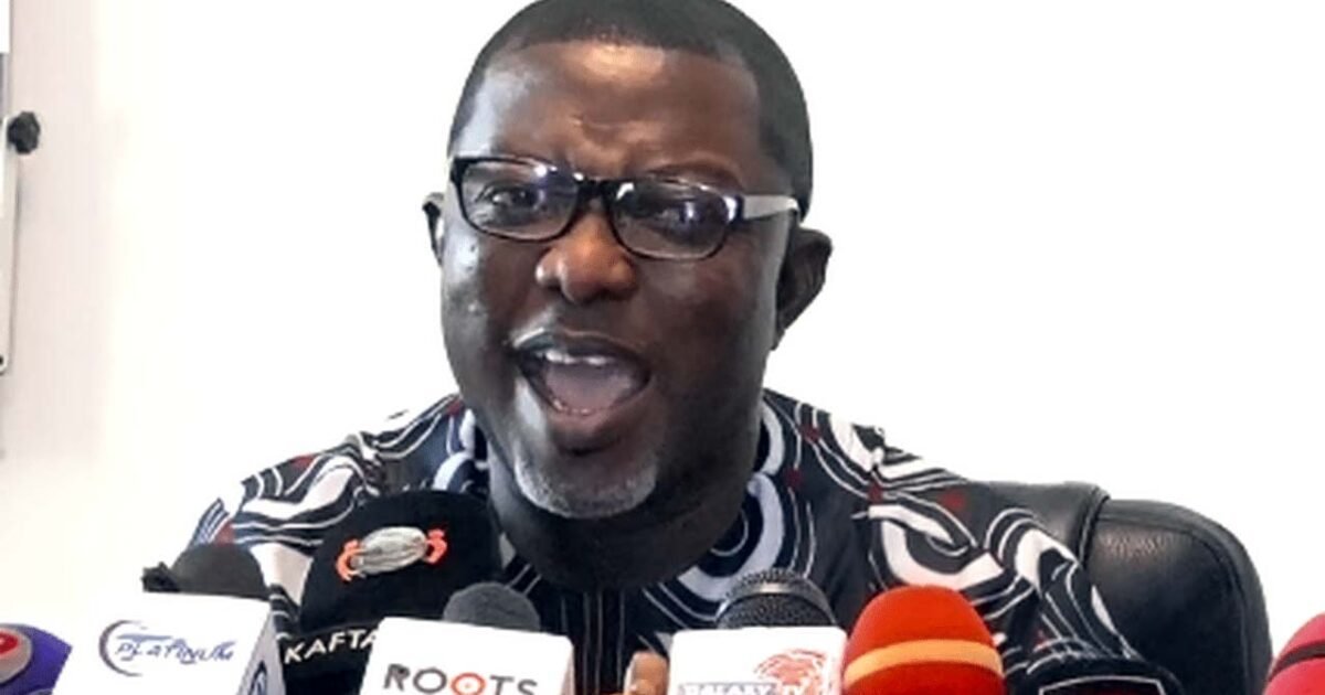 Abayomi Arabambi speaking at a press briefing