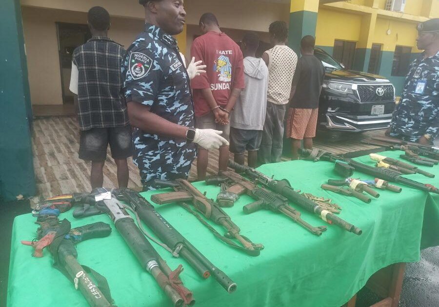 Suspects paraded by the Abia State Police Command following arrests linked to the alleged attempt to sell a 16-month-old girl