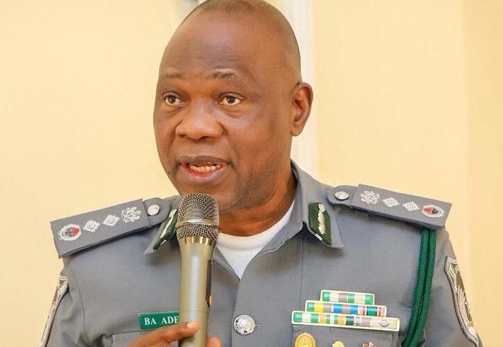 Comptroller-General of Customs Bashir Adeniyi speaking at an official event