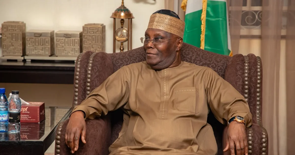 Atiku Abubakar seated during a condolence visit linked to the Niger miners custody-deaths case