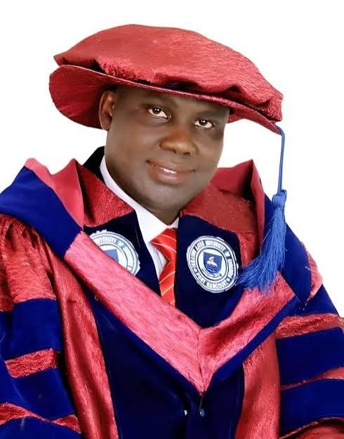 Dr Kingsley Ashibogwu, Delta State Commissioner for Secondary Education, in academic regalia