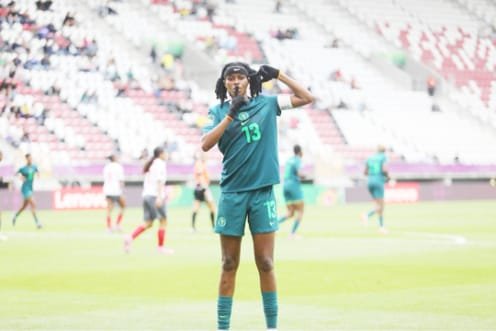A Falconets player on the pitch during Nigeria’s U-20 Women’s World Cup campaign.