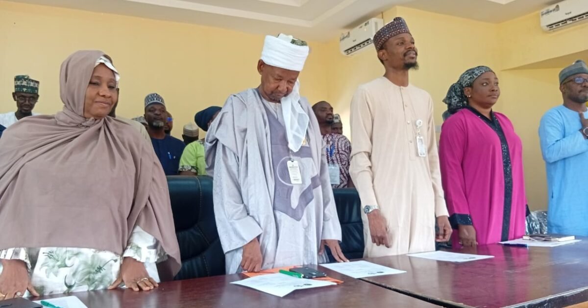 Officials at a public health briefing in Jos North