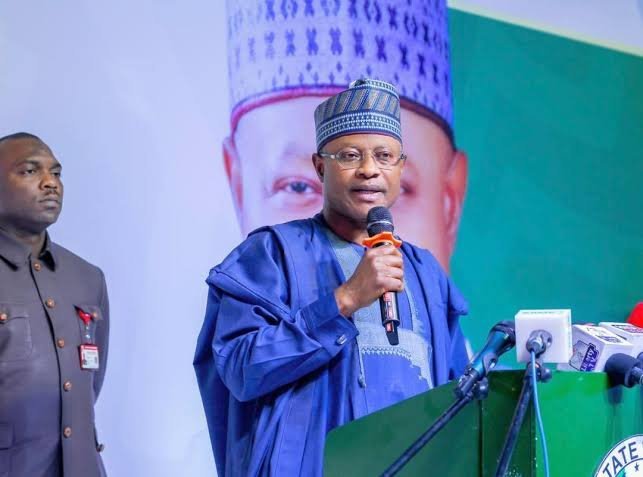Kaduna State Governor Uba Sani speaking at an official event