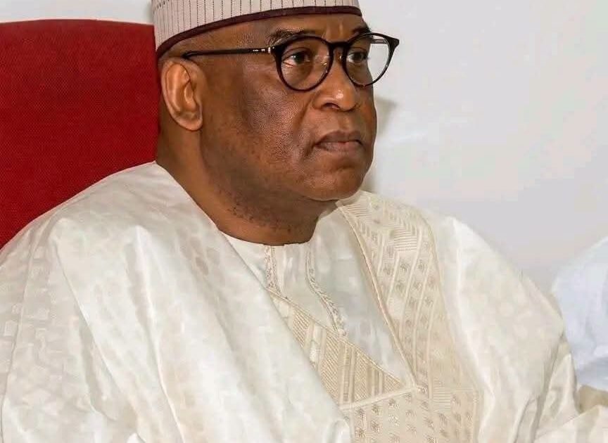Bello Mandiya, former senator who represented Katsina South, seated at an official event