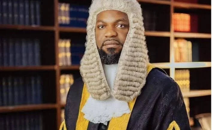 Anambra Attorney-General Tobechukwu Nweke in legal attire