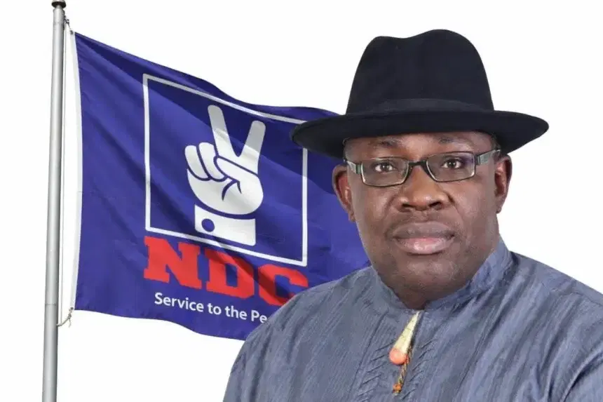Seriake Dickson with an NDC flag