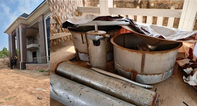 Building and improvised equipment linked to the Enugu meth laboratory case
