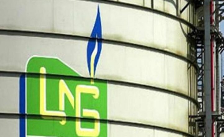 LNG storage tank at the Nigeria LNG facility