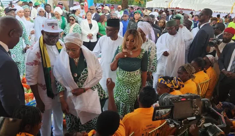 Oluremi Tinubu and officials at the South-East community food bank launch in Anambra