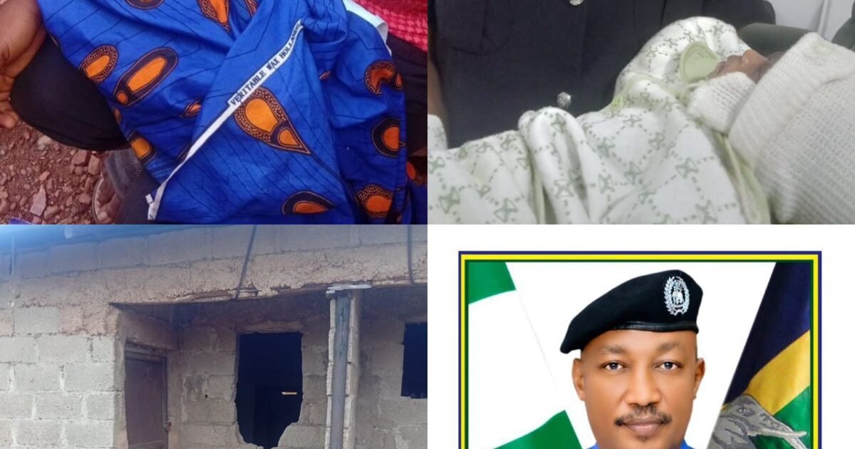 FCT police collage showing rescued babies and police officials in Abuja