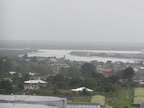 View over the riverine town of Okrika in Rivers State, Nigeria