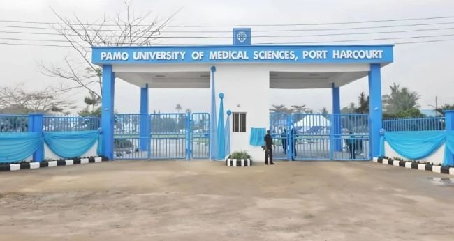 Gate of PAMO University of Medical Sciences in Port Harcourt.